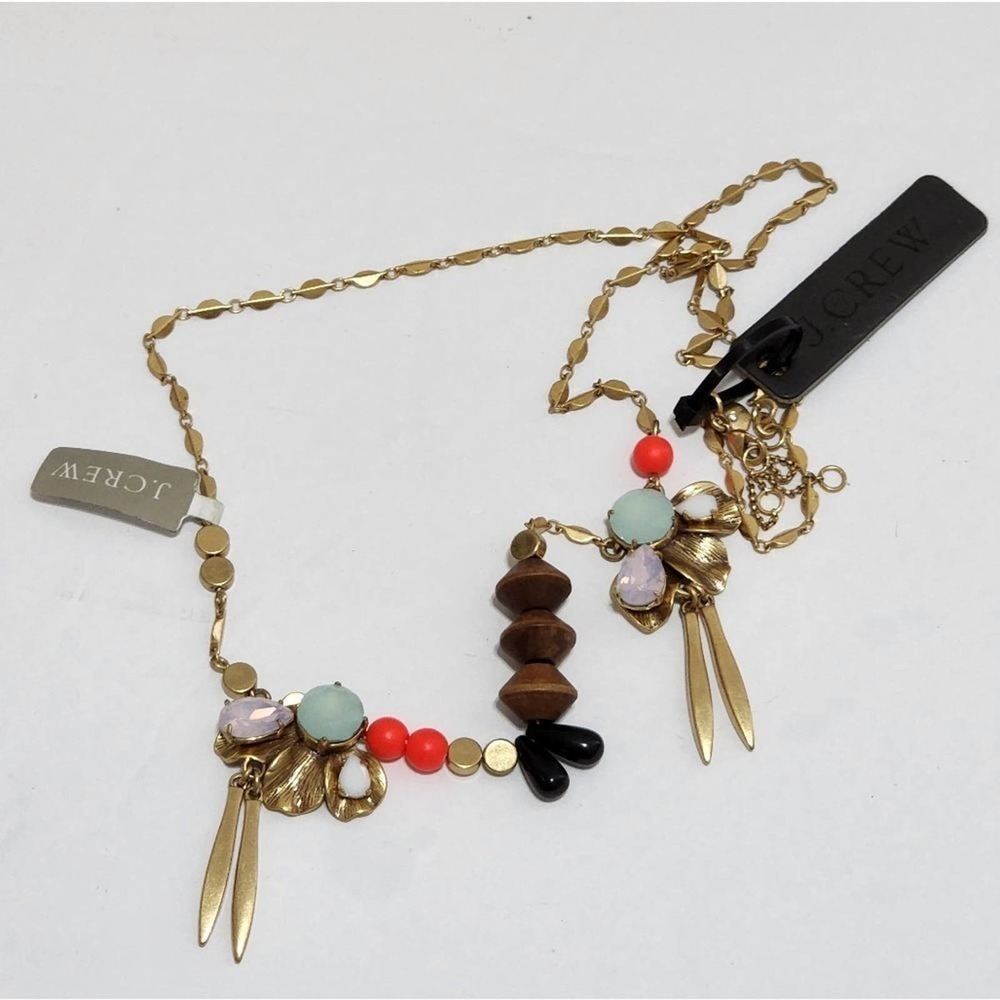 J.‎ CREW jeweled tassel necklace new!!!